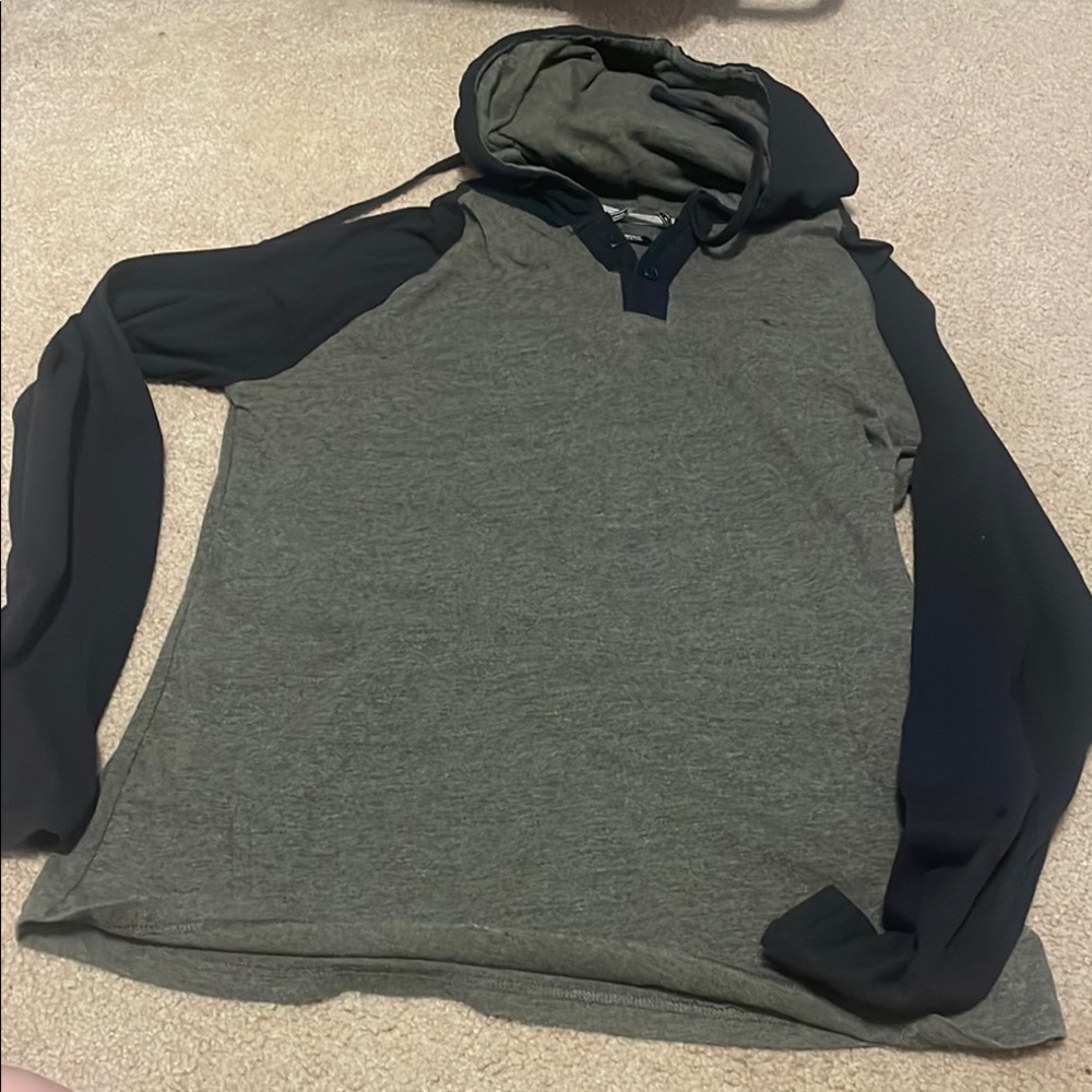 O'Neill Charcoal and Black Hooded Sweatshirt